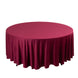 108" Burgundy Premium Scuba Round Tablecloth, Wrinkle Free Polyester Tablecloth