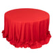 Red Premium Scuba Wrinkle Free Round Tablecloth, Seamless Scuba Polyester Tablecloth