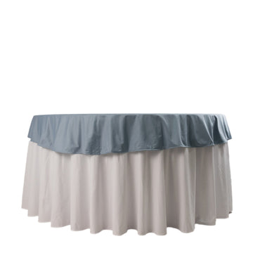 Premium Scuba Round 70" Tablecloth Dusty Blue - Wrinkle Free & Stain Resistant Table Cover