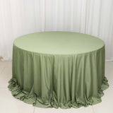 132inch Dusty Sage Green Premium Scuba Round Tablecloth, Scuba Polyester Tableclo