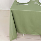 70" Dusty Sage Green Premium Scuba Wrinkle Free Square Tablecloth, Scuba Polyester Tablecloth