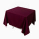 70" Burgundy Premium Scuba Wrinkle Free Square Tablecloth, Scuba Polyester Tablecloth