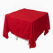 70" Red Premium Scuba Wrinkle Free Square Tablecloth, Scuba Polyester Tablecloth