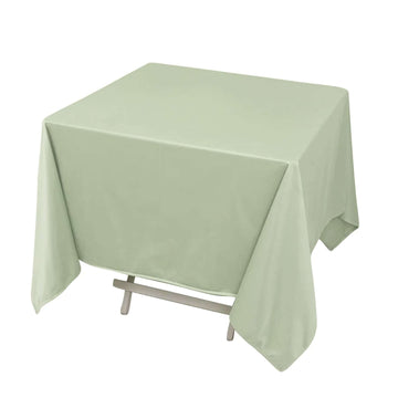 Premium Scuba Square 70"x70" Tablecloth Sage Green - Wrinkle Free & Stain Resistant Table Cover