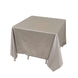 70" Shimmer Silver Premium Scuba Square Tablecloth, Wrinkle Free Polyester Tablecloth