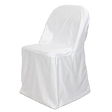 Premium Scuba Stretch Folding Chair Cover White - Wrinkle Free & Durable Slipcover#whtbkgd