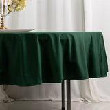 90" Hunter Emerald Green Premium Scuba Wrinkle Free Round Tablecloth, Scuba Polyester Tablecloth