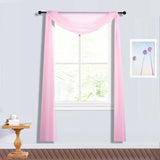 18ft | Pink Wedding Arch Drapery Fabric Window Scarf Valance, Sheer Organza Linen