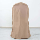 10 Pack Nude Polyester Banquet Chair Cover, Reusable Stain Resistant Slip On Chair Cover