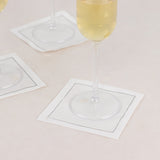 50-Pack Cotton Cocktail Napkins White 4.5"x4.5" - Disposable Napkins for Luxury Party