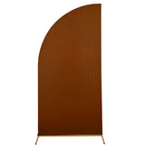 7ft Cinnamon Brown Spandex Half Moon Chiara Backdrop Stand Cover