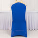 Premium Spandex Chair Cover with Foot Pockets for Banquet Chairs Royal Blue