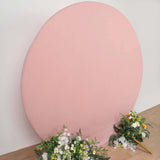 7.5ft Matte Dusty Rose Round Spandex Fit Wedding Backdrop Stand Cover