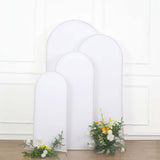 Set of 4 | Matte White Spandex Fitted Wedding Arch Covers