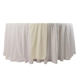 Ivory Premium Scuba Polyester Table Runner, Wrinkle Free Table Linen#whtbkgd