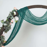 20ft Peacock Teal Gauze Cheesecloth Fabric Wedding Arch Drapery, Window Scarf Valance, Boho Decor