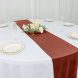 Terracotta (Rust) Premium Velvet Sheen Finish Table Runner