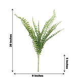 20inch Artificial Boston Fern Green Leaf Plant, Premium Real Touch Indoor Spray