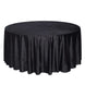 120inch Black Seamless Premium Velvet Round Tablecloth, Reusable Linen