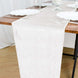 12" x 108" | White | Premium Velvet Table Runner