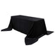 90inch x 156inch Black Seamless Premium Velvet Rectangle Tablecloth, Reusable Linen