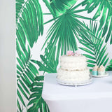 8ftx8ft Green/White Tropical Palm Leaf Print Vinyl Photo Backdrop