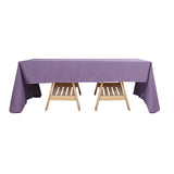 72"x120" Violet Amethyst Polyester Rectangle Tablecloth, Reusable Linen Tablecloth