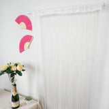 12ft Long White Silk String Tassels Backdrop Party Curtains