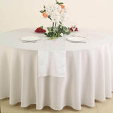 12" x 108" | White | Premium Velvet Table Runner