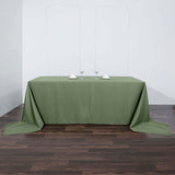 90"x156"  Olive Green Polyester Rectangular Tablecloth