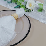 5 Pack White Gauze Cheesecloth Boho Dinner Napkins 24"x19"