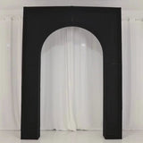 7ft Black Spandex Backdrop Stand Cover for Arc de Triomphe Stand, Stretch Fitted Floral Balloon Frame Wedding Arch Cover