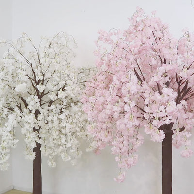 8ft Artificial Cherry Blossom Tree Blush – Silk Sakura Wishing Tree