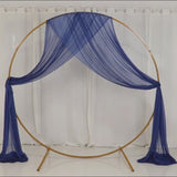 Navy Blue Sheer Backdrop Drape – 5ft x 14ft Wedding Arch & Ceiling Decor Panel, Wrinkle
