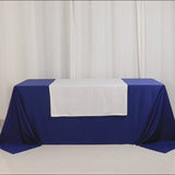 White Premium Scuba Polyester Wide Table Runner, Wrinkle Free Trade Show Table Runner