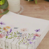 50 Pack Wildflower Butterfly Paper Beverage Napkins, Soft 2 Ply Highly Absorbent 