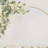 4ftx6ft Gold Metal Over-The-Table Rod Stand with Clamps, Round Top Balloon Arch Flower Stand