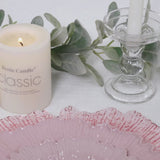 20-Pack 7" Plastic Dessert Plates – Blush Reef Design Appetizer Salad Party Plates