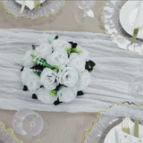 10ft White Gauze Cheesecloth Boho Table Runner