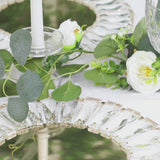 2 Pack 14inch Crystal Pendant Metal Charger Plates – Gold Mirror Glass