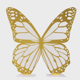 3ft White Gold Large Butterfly Backdrop Party Prop with Wood Backing