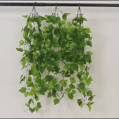 3-Pack Hanging Bush Vines - 3ft Artificial Greenery, Cottonwood Leaves for Walls, Arches & Event