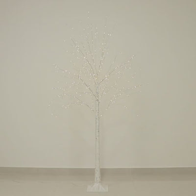 6ft Warm White Lighted Birch Tree 350 LED Fairy Lights with Remote Timer