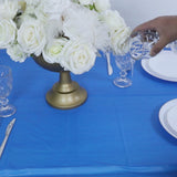 5 Pack Royal Blue Rectangle Plastic Table Covers, PVC Waterproof Disposable Tablecloths