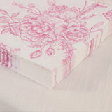 50 Pack White Pink 2-Ply Paper Party Napkins in French Toile Floral Pattern