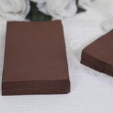 Cinnamon brown 2-ply disposable dinner napkins for weddings.