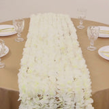 10 Pack White Artificial Wisteria Vines Flower Garlands, Hanging Silk Flowers Wedding