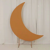 6.5ft Gold Spandex Crescent Moon Chiara Backdrop Stand Cover, Custom Stretch Fitted Wedding Arch Cover