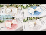 6 Pack 13" Transparent Blush Beaded Rim Acrylic Charger Plates