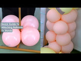 110 Pack Cream, Gray and Peach DIY Balloon Garland Arch Party Kit